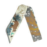 YF08-T9 VIBRANT MENAGERIE & MYTHICAL ANIMALS SKINNY SILK SCARF