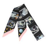 YF08-T6 DIGITAL LOVE SKINNY SILK SCARF