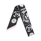 YF08-T2 FLORAL GEOMETRIC SKINNY SCARF