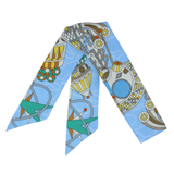 YF08-T30 AERONAUTICAL ROCKET LAUNCH THEME SKINNY SILK SCARF
