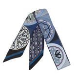 YF08-T24 KALEIDOSCOPE INSPIRED PATTERN SKINNY SILK SCARF