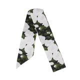 YF08-T26 CAMELLIA FLOWER SKINNY SILK SCARF