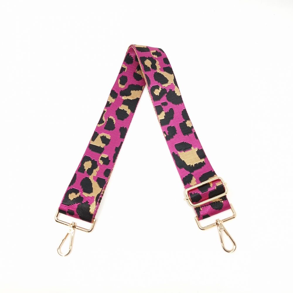 STR-31 CROSSBODY ADJUSTABLE ANIMAL PRINT STRAP FOR BAGS - German Fuentes Wholesale of Leather Handbags, Belts and Accessories - German Fuentes