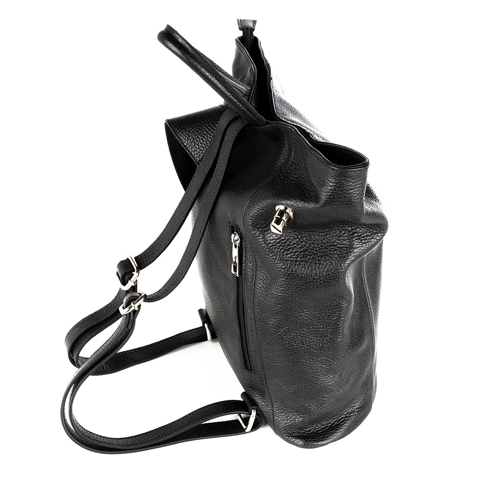 GF0241 GENUINE ITALIAN LEATHER FOLDABLE BACKPACK - German Fuentes Wholesale of Leather Handbags, Belts and Accessories - German Fuentes