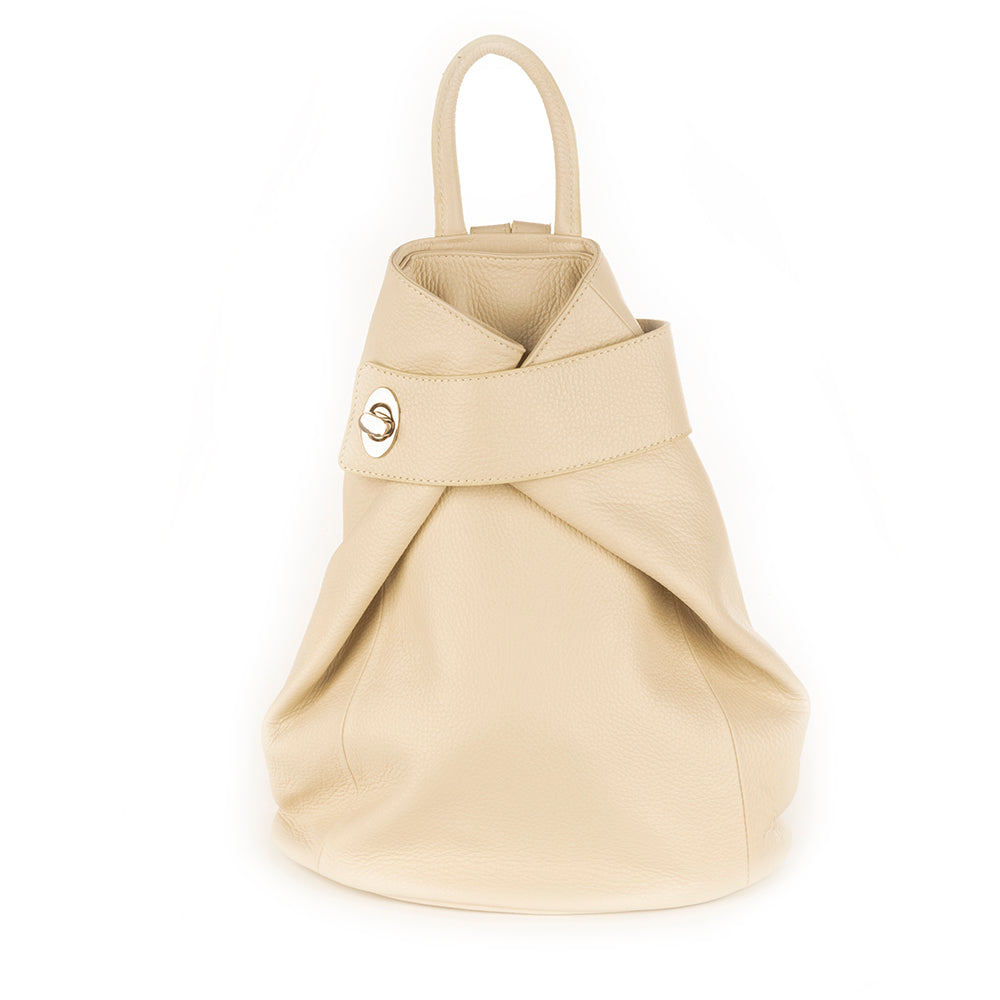 GF0241 GENUINE ITALIAN LEATHER FOLDABLE BACKPACK - German Fuentes Wholesale of Leather Handbags, Belts and Accessories - German Fuentes