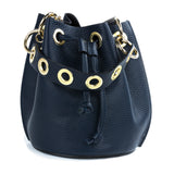 GF0441 GENUINE ITALIAN LEATHER BUCKET BAG