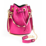GF0441 GENUINE ITALIAN LEATHER BUCKET BAG