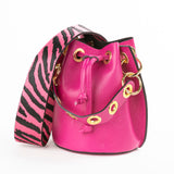 GF0441 GENUINE ITALIAN LEATHER BUCKET BAG