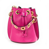 GF0441 GENUINE ITALIAN LEATHER BUCKET BAG