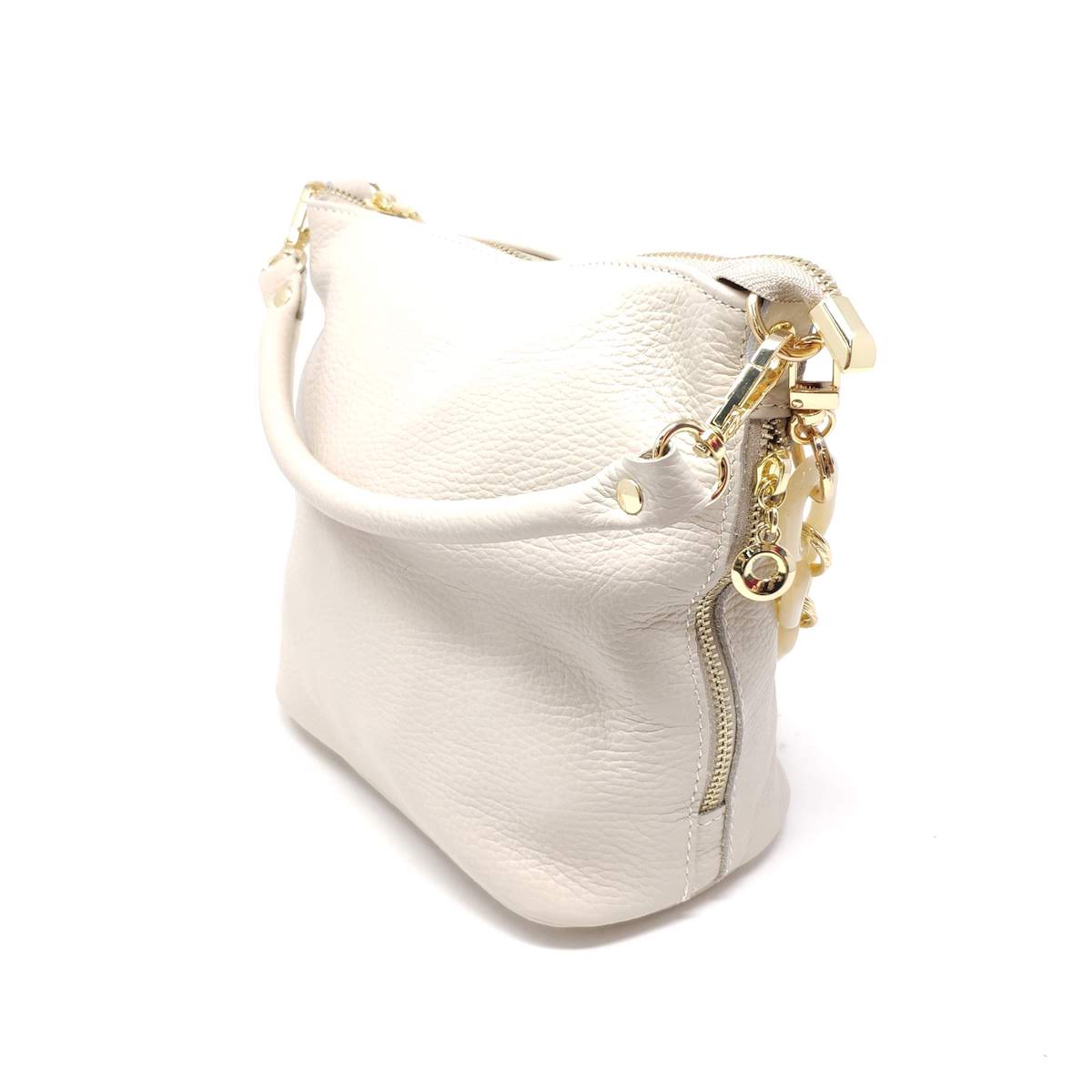 GF0798 GENUINE ITALIAN LEATHER ZIPPER MID BAG - German Fuentes Wholesale of Leather Handbags, Belts and Accessories - German Fuentes