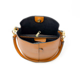GF2554 GENUINE ITALIAN LEATHER BUCKET BAG