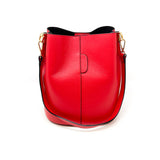 GF2554 GENUINE ITALIAN LEATHER BUCKET BAG