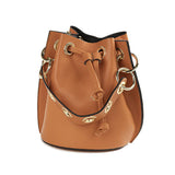 GF0441 GENUINE ITALIAN LEATHER BUCKET BAG