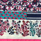 GF08-V10 FLORAL AND GEOMETRIC PATTERN BIG SIZE SQUARE SCARF - German Fuentes Wholesale of Leather Handbags, Belts and Accessories - German Fuentes