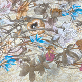 GF08-R11 COLORFUL FLOWERS BIG SIZE RECTANGULAR SILK SCARF - German Fuentes Wholesale of Leather Handbags, Belts and Accessories - German Fuentes