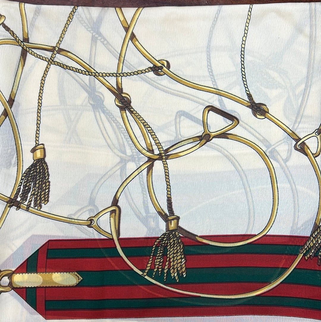 GF08-R13 GOLD CHAIN AND ROPE RECTANGULAR SCARVES - German Fuentes Wholesale of Leather Handbags, Belts and Accessories - German Fuentes