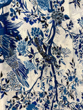 GF08-R71  FLORAL AND BIRD PATTERN BIG SIZE RECTANGULAR SCARF