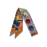 YF08-T56 COLORFUL ABSTRACT EQUESTRIAN PRINT