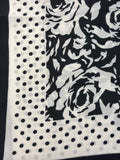 YF08-C116 FLOWER PRINTED SMALL SQUARE SCARF