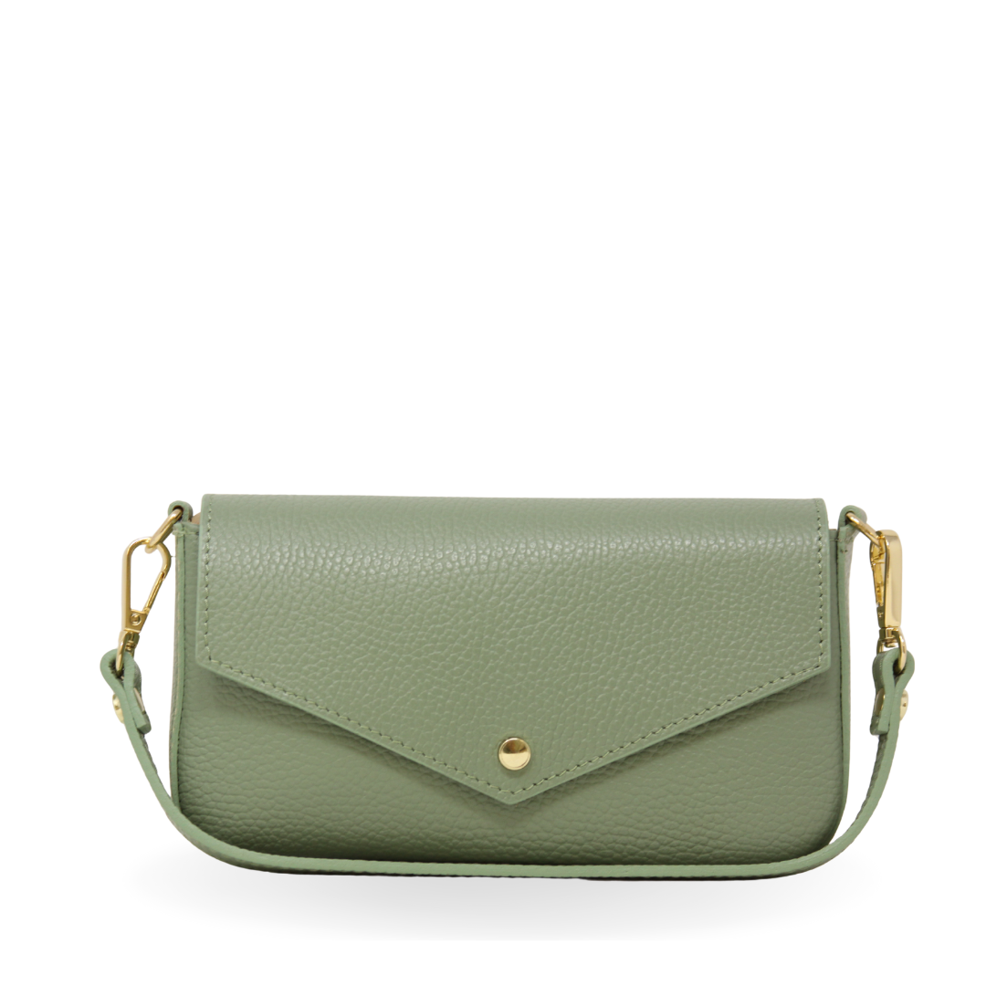 GF0912 GENUINE ITALIAN LEATHER HANDLE AND CROSSBODY BAG