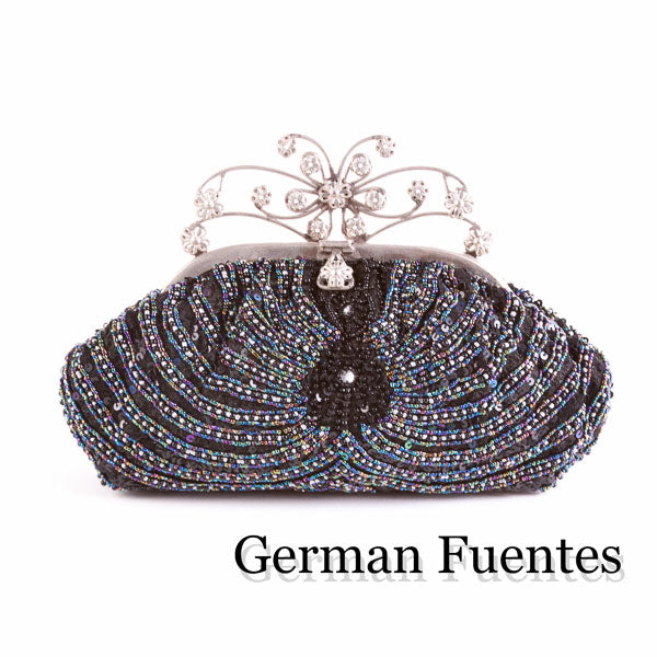 NF728  EVENING SHOULDER AND CLUTCH BAG - German Fuentes Wholesale of Leather Handbags, Belts and Accessories - German Fuentes