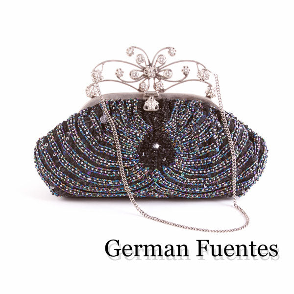 NF728  EVENING SHOULDER AND CLUTCH BAG - German Fuentes Wholesale of Leather Handbags, Belts and Accessories - German Fuentes