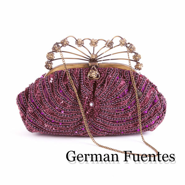 NF728  EVENING SHOULDER AND CLUTCH BAG - German Fuentes Wholesale of Leather Handbags, Belts and Accessories - German Fuentes