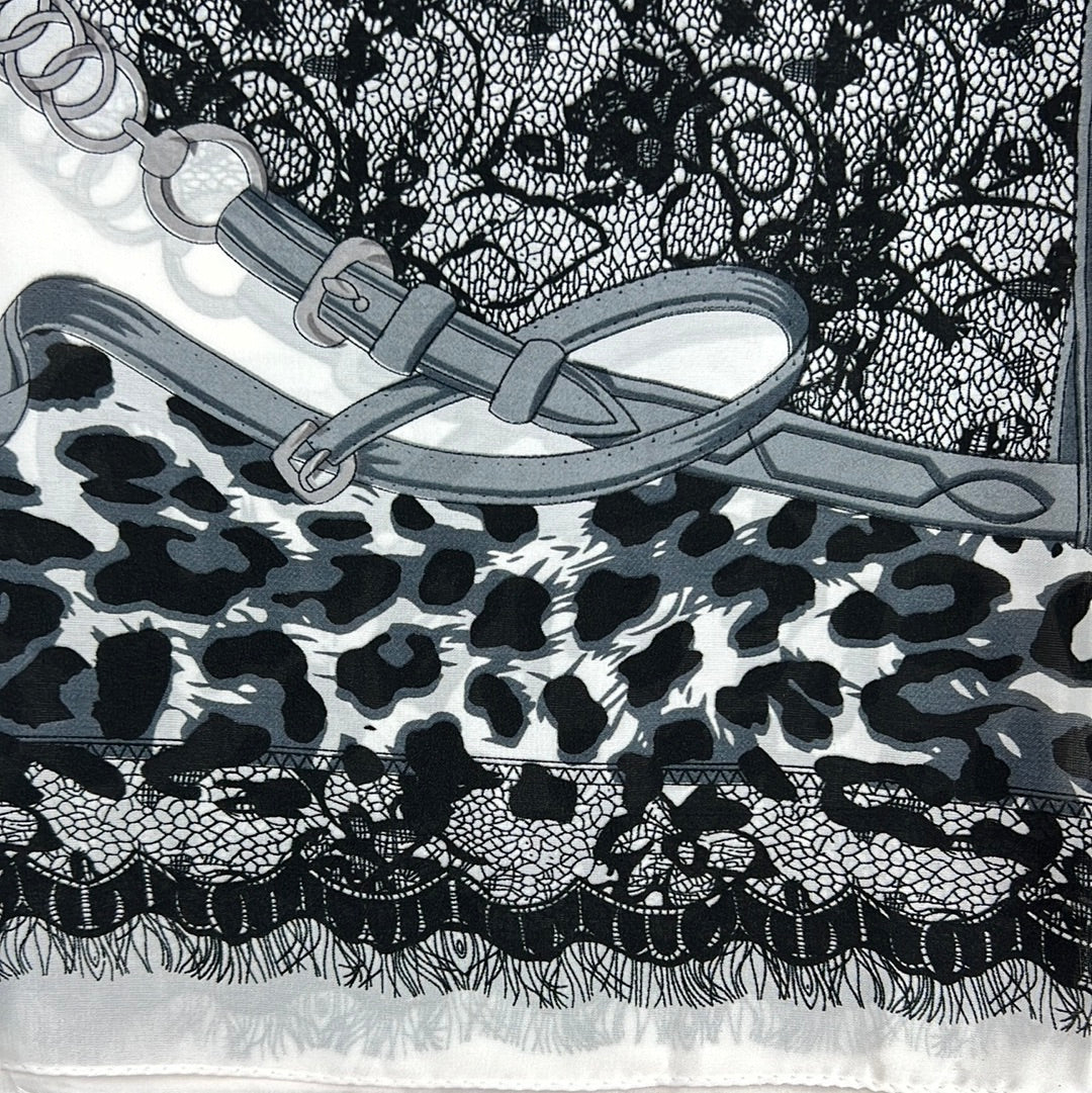 YF10-M5 ANIMAL PRINT MID SIZE SCARF - German Fuentes Wholesale of Leather Handbags, Belts and Accessories - German Fuentes