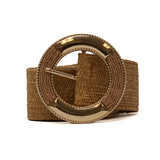 CINT-45 straw and w/ Metal buckle  Belt