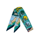 YF08-T56 COLORFUL ABSTRACT EQUESTRIAN PRINT