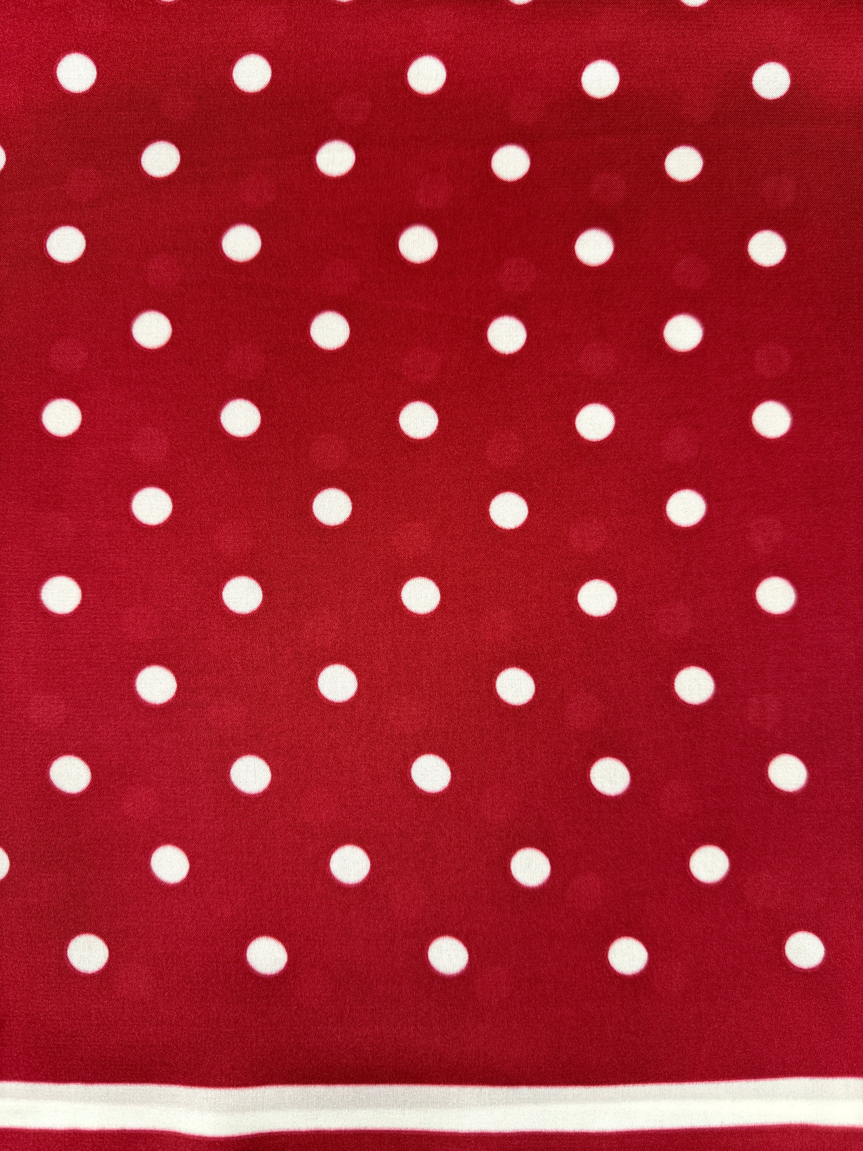 YF08-C1 POLKA DOTS SCARF - German Fuentes Wholesale of Leather Handbags, Belts and Accessories - German Fuentes