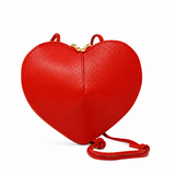 GF0990 GENUINE ITALIAN LEATHER CROSSBODY HEART BAG