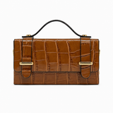 GF0658 - LEATHER HANDBAG WITH CROCCO
