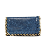 GF0389 GENUINE ITALIAN LEATHER WITH GOLD CHAIN CROSSBODY BAG