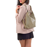 GF0885 GENUINE ITALIAN LEATHER TOTE AND BACKPACK