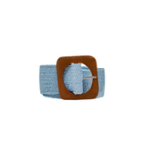CINT-10.5 Straw belt with wood buckle