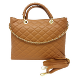 GF114090 LEATHER QUILTED BIG BAG