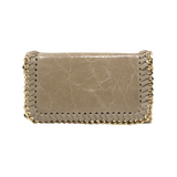 GF0389 GENUINE ITALIAN LEATHER WITH GOLD CHAIN CROSSBODY BAG