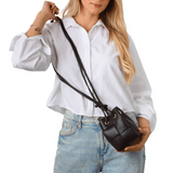 GF0693 GENUINE ITALIAN LEATHER MINI BUCKET BAG