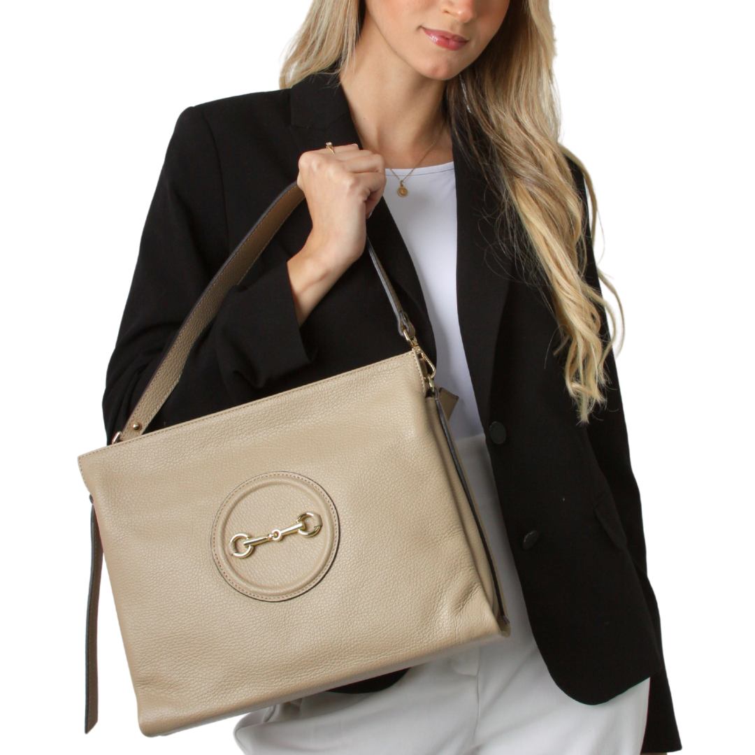 GF1952 GENUINE ITALIAN LEATHER SHOULDER HANDBAG - German Fuentes Wholesale of Leather Handbags, Belts and Accessories - German Fuentes