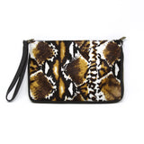 GF1087 GENUINE ITALIAN LEATHER CLUTCH AND WRISTLET BAG