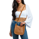 GF0745-S GENUINE ITALIAN  LEATHER MID MESSENGER BAG