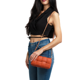 GF0695 GENUINE ITALIAN LEATHER QUILTED CROSSBODY BAG
