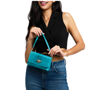 GF1184  GENUINE ITALIAN LEATHER BUTTERFLY CROSSBODY BAG