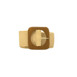 CINT-10.5 Straw belt with wood buckle