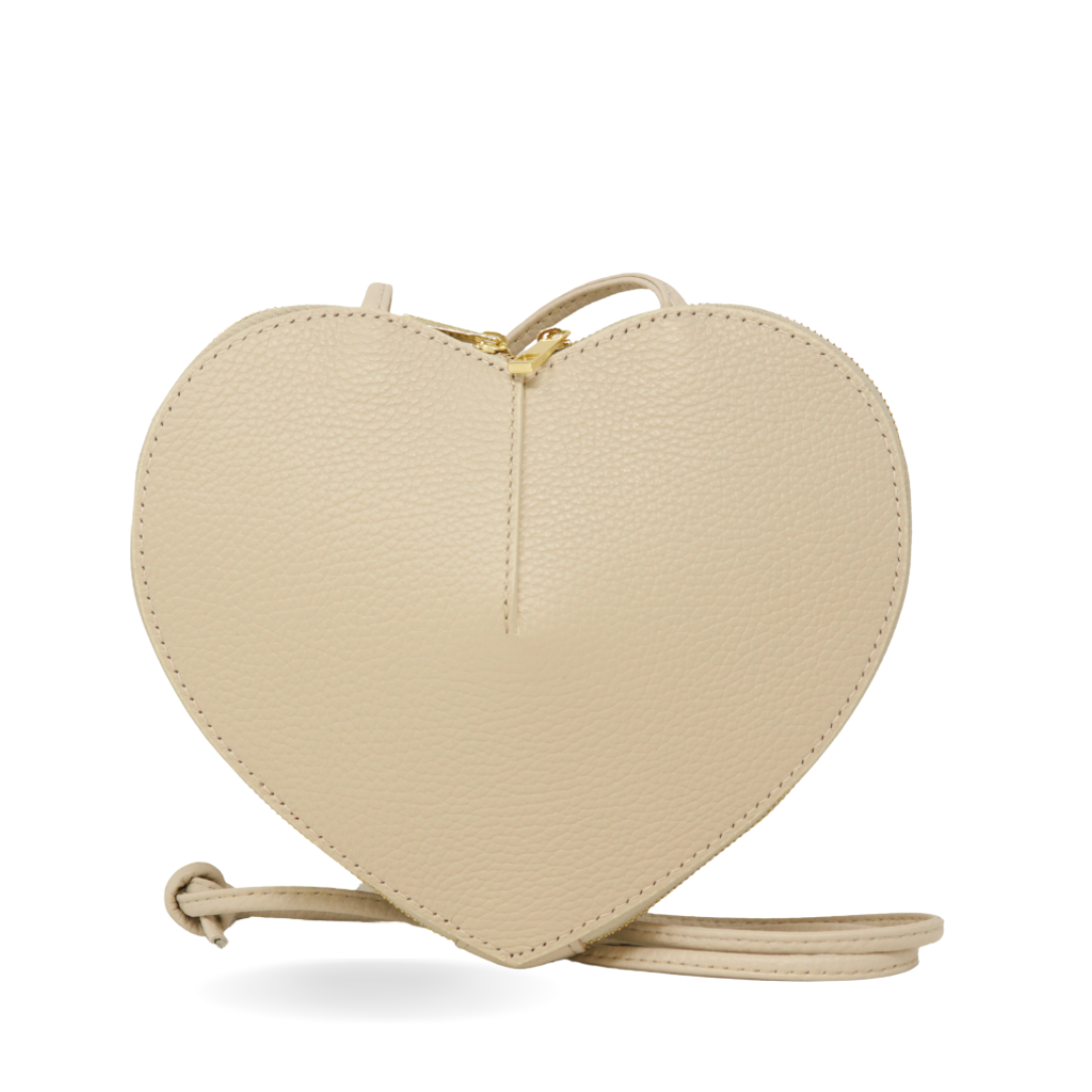 GF0990 GENUINE ITALIAN LEATHER CROSSBODY HEART BAG