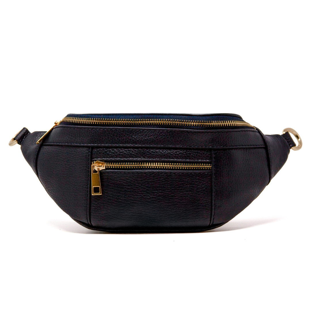 GF2022 GENUINE ITALIAN LEATHER CROSSBODY FANNY PACK - German Fuentes Wholesale of Leather Handbags, Belts and Accessories - German Fuentes