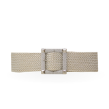 CINT-49  SQUARE BUCKLE ONE SIZE RAFFIA BELT