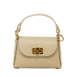 GF1075 GENUINE ITALIAN LEATHER  BAMBOO CLASP, CROSSBODY BAG
