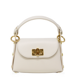 GF1075 GENUINE ITALIAN LEATHER  BAMBOO CLASP, CROSSBODY BAG